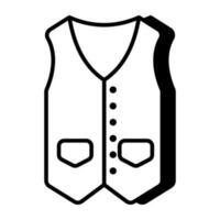 An icon design of waistcoat vector