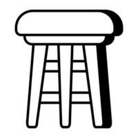 Creative design icon of stool vector