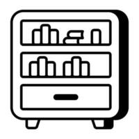 Premium download icon of library cupboard vector