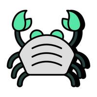 moderno diseño icono de cangrejo vector