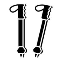 A unique design icon of ski poles vector