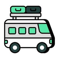 An icon design of road trip vector