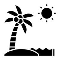 Trendy design icon of palm tree vector