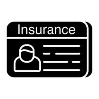 An icon design of insurance card vector