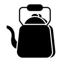 An editable design icon of tea kettle vector