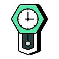 Editable design icon of wall clock vector