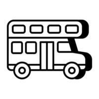 A perfect design icon of double decker bus vector