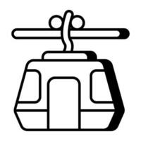 A unique design icon of cable car vector