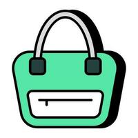 An icon design of handbag having editable quality vector