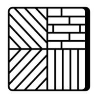 A linear design icon of tiles vector