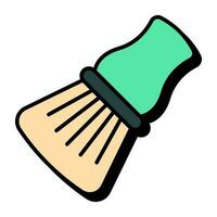 A flat design icon of shaving brush vector