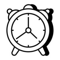 un creativo diseño icono de alarma reloj vector