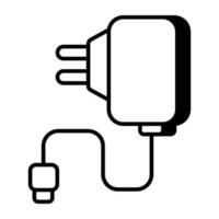 A unique design icon of mobile charger vector