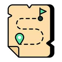 Modern design icon of map vector