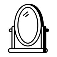 Modern design icon of pedestal mirror vector