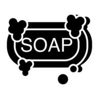 A creative design icon of soap available for instant download vector