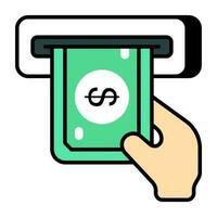 Perfect design icon of money withdrawal vector