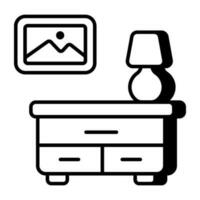 Premium download icon of drawer table vector