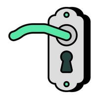 Unique design icon of door lock vector