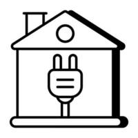 icono de diseño moderno de hogar eléctrico vector