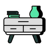 Premium download icon of drawer table vector