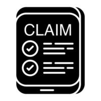 Creative design icon of insurance claim vector