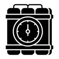 A colored design icon of time bomb vector