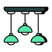 A modern design icon of ceiling lamps vector