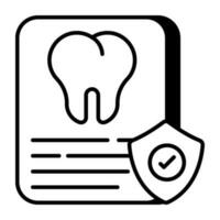 moderno diseño icono de dental seguro vector