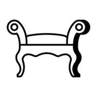 Unique design icon of backless couch vector