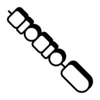 A unique design icon of bbq skewer vector