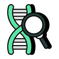 Search DNa icon in flat design vector