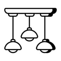 A modern design icon of ceiling lamps vector