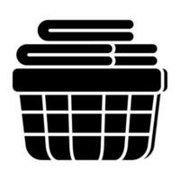 An icon design of laundry basket vector