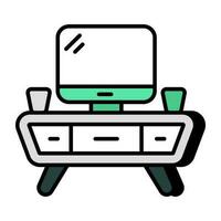 Premium download icon of tv lounge vector