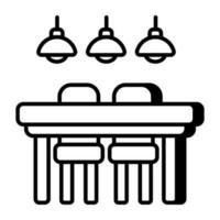 An icon design of dining table vector