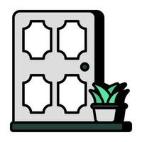 Conceptual vector design icon of door