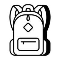 Premium download icon of backpack vector