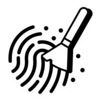 editable diseño icono de eliminar huella dactilar vector