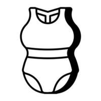 Bra with pentie, icon of ladies undergarments vector