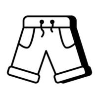 icono de diseño perfecto de pantalones cortos vector