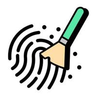 Editable design icon of remove fingerprint vector