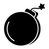 Cyber bomb icon, editable flat icon vector