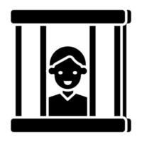 Unique design icon of prisoner vector