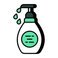 A flat design icon of hand sanitizer vector