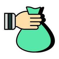 Modern design icon of money bag vector