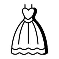 un Perfecto diseño icono de fiesta vestido, vestido vector