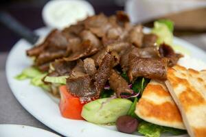 Gyro Platter with Pita Bread photo