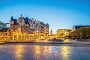 Cityscape of Brussels in morning, Belgium photo