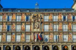 Old town Madrid, Spain's Plaza Mayor photo